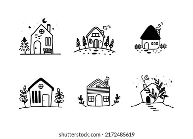 set home logo icono vector vacaciones en casa