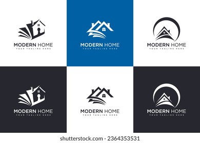 Set von Haus-Monogramm-Gebäude-Logo von a99id