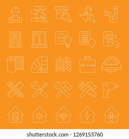 Set of home repair icons. Vector illustration
