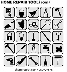 Set of home repairs icons