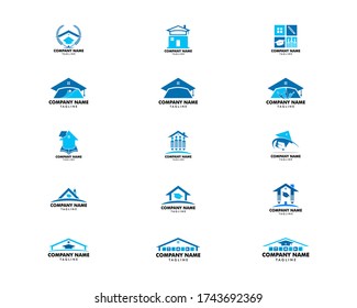 Set of Home Schooling Logo Vector Template