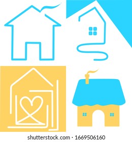 Conjunto de iconos vectoriales domésticos. Símbolo de iconos de la casa. Icono moderno de infografía para web, aplicaciones móviles y diseño de ui.