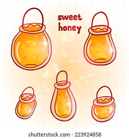 Set of honey buckets  