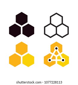 set of honey logo 34 types element