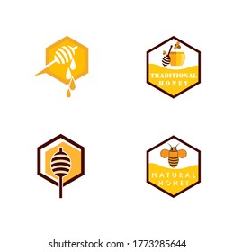 
Set Honey  Logo Template Design Vector Design Concept Symbol
