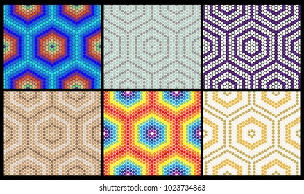 Set of Honeycomb background texture