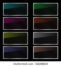 Set of honeycomb's backgrounds