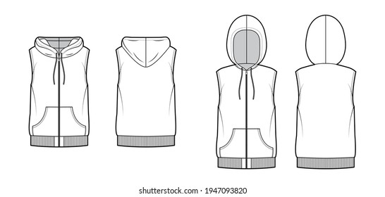 Download Sleeveless Hoodie Mockup Hd Stock Images Shutterstock