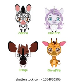 Set of hooved herbivore animal species