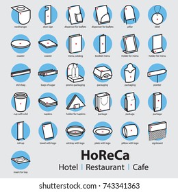 Set of HoReCa products