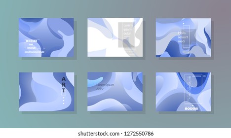 Set of horizontal a4 covers, brochure, flyer template design with abstract background