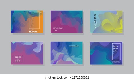 Set of horizontal a4 covers, brochure, flyer template design with abstract background