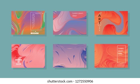 Set of horizontal a4 covers, brochure, flyer template design with abstract background