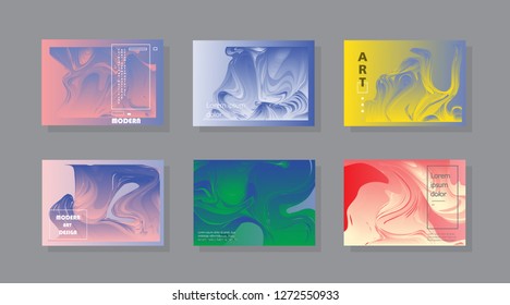 Set of horizontal a4 covers, brochure, flyer template design with abstract background