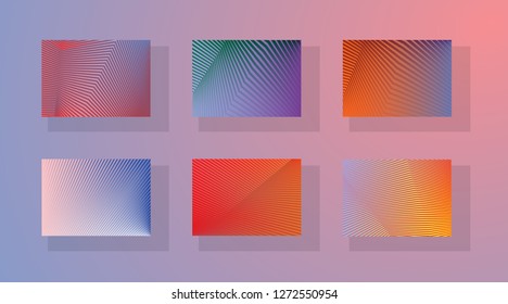 Set of horizontal a4 covers, brochure, flyer template design with abstract background