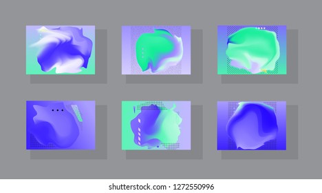 Set of horizontal a4 covers, brochure, flyer template design with abstract background