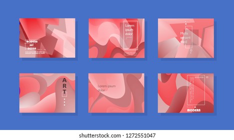 Set of horizontal a4 covers, brochure, flyer template design with abstract background