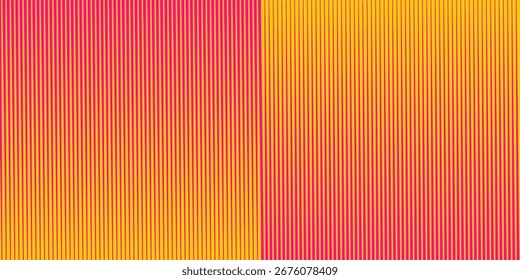 Conjunto de fondos abstractos Horizontales con patrón de semitono en colores neón. Vector