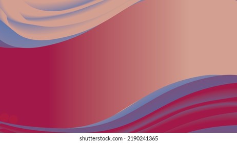 Set of horizontal abstract backgrounds with wave pattern in white and red gradient colors. Collection of gradient textures with geometric ornaments. Flyer, banner, cover, poster or web design template