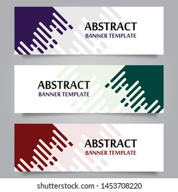 Set of Horizontal Abstract Banner Template. Modern Horizontal Banner. Header Template.