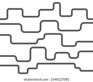 Set of horizontal asphalt roads, vector eps10 illustration