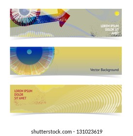 Set of horizontal banners
