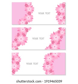 A set of horizontal banners with colors and with space for text