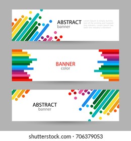 Set horizontal banners with empty place for text. Abstract summer vector backgrounds. color banner templates for your projects. 