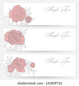 Banners horizontales con flores