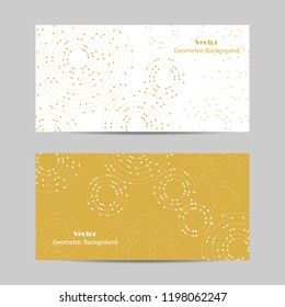Set of horizontal banners. Geometric pattern with connected lines and dots.
