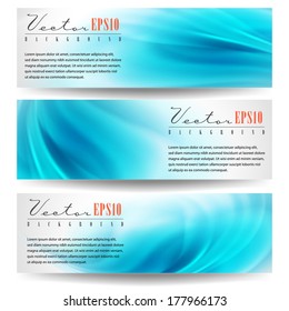 Set of horizontal banners.The illustration contains transparency and effects. EPS10