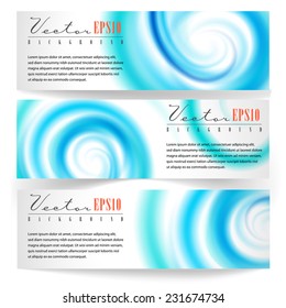 Set of horizontal banners.The illustration contains transparency and effects. EPS10 