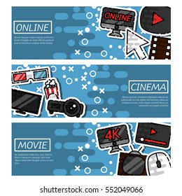 Set of Horizontal Banners online cinema