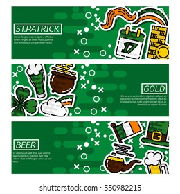 Set of Horizontal Banners St.Patricks Day