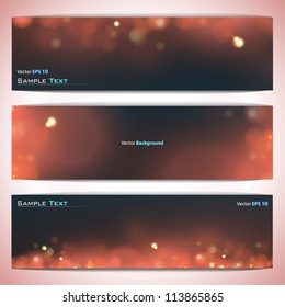 Set of horizontal banners. Vector design.