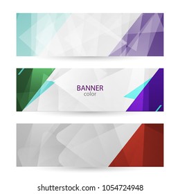 Set horizontal bright banners with empty place for text. Abstract graphic vector backgrounds. color banner templates for your projects.