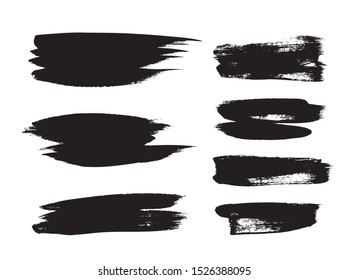 set of horizontal brush strokes