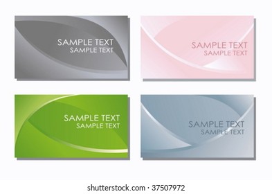 set of horizontal business cards, vector illustration