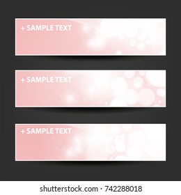 Set of Horizontal Colorful Abstract Headers or Banners For Holidays and Advertisements, Christmas, New Year Designs