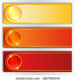 Set of horizontal colorful banners.