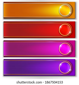 Set of horizontal colorful banners.