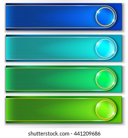 Set of horizontal colorful banners.