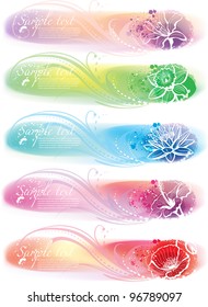 Set of horizontal colorful banners