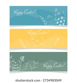 Set of horizontal Easter layouts