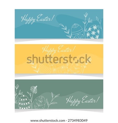 Set of horizontal Easter layouts