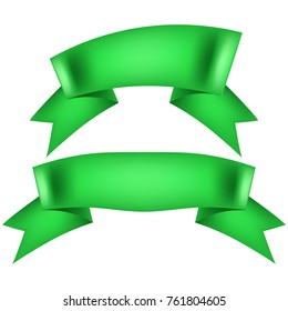 Set of horizontal green banners. And also includes EPS 10 vector