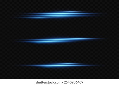 Ensemble de tons clairs horizontales. Des faisceaux laser, des lignes lumineuses. De beaux éclairs lumineux.