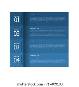 set of horizontal infographic option banners