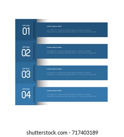 set of horizontal infographic option banners