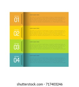 set of horizontal infographic option banners